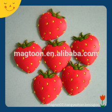 Red color food shape strawberry fridge magnets